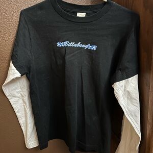 Billabong Black and White Long Sleeve Tee